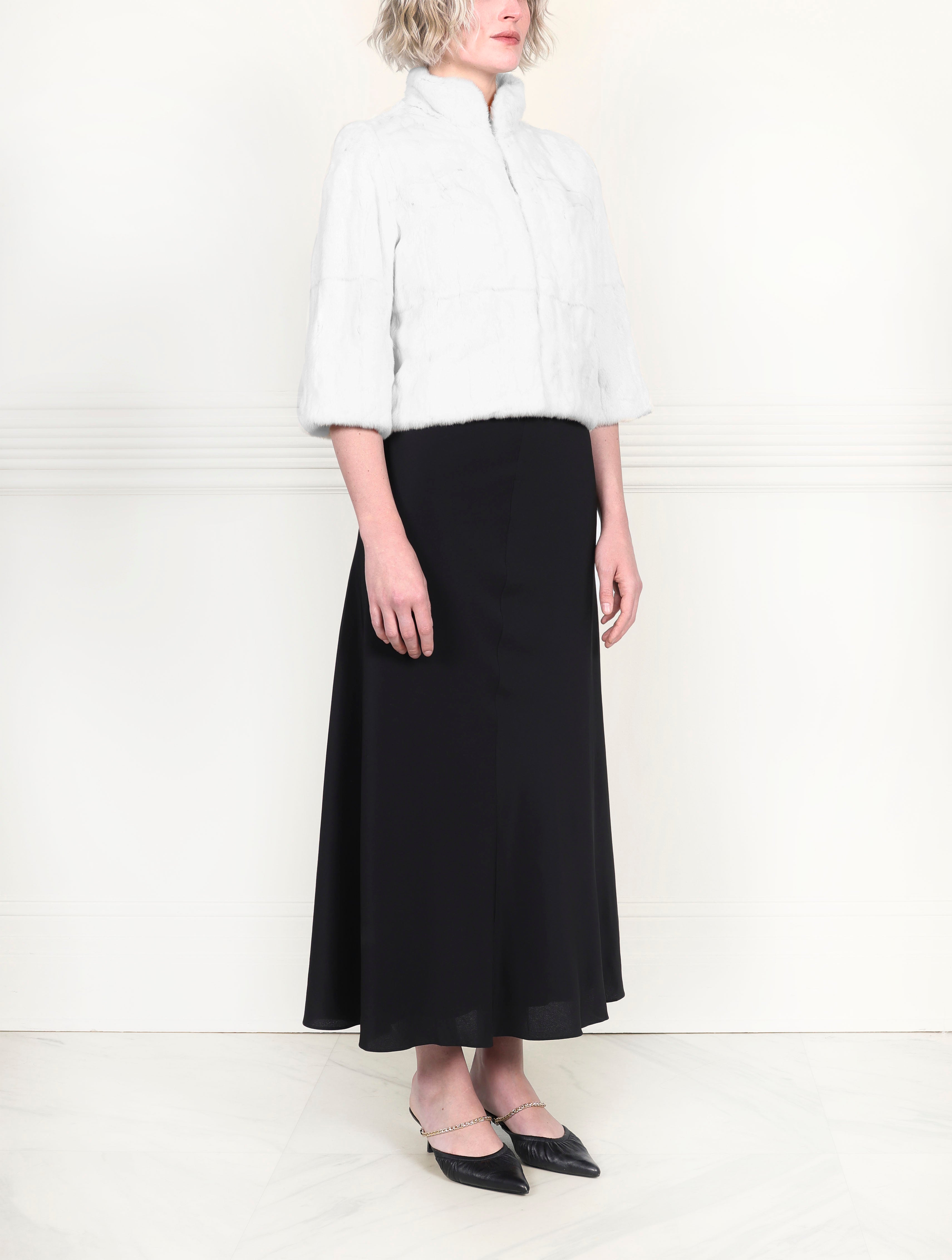 The Alora Jacket in White Ermine