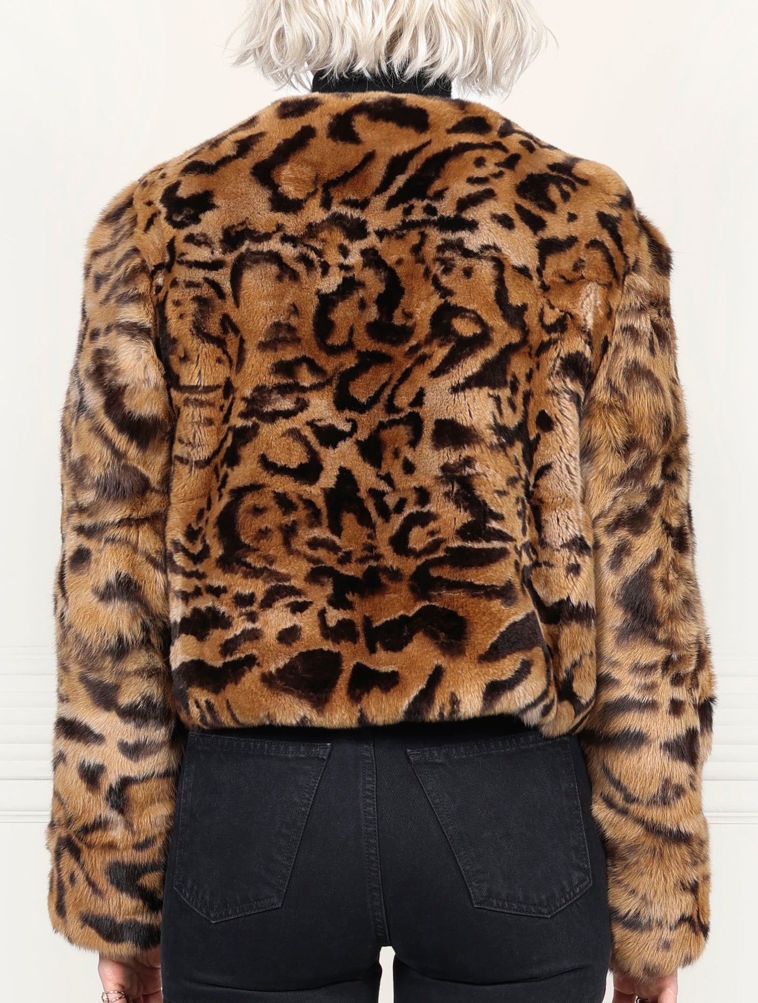 The Raquel Leopard Printed Fur Jacket