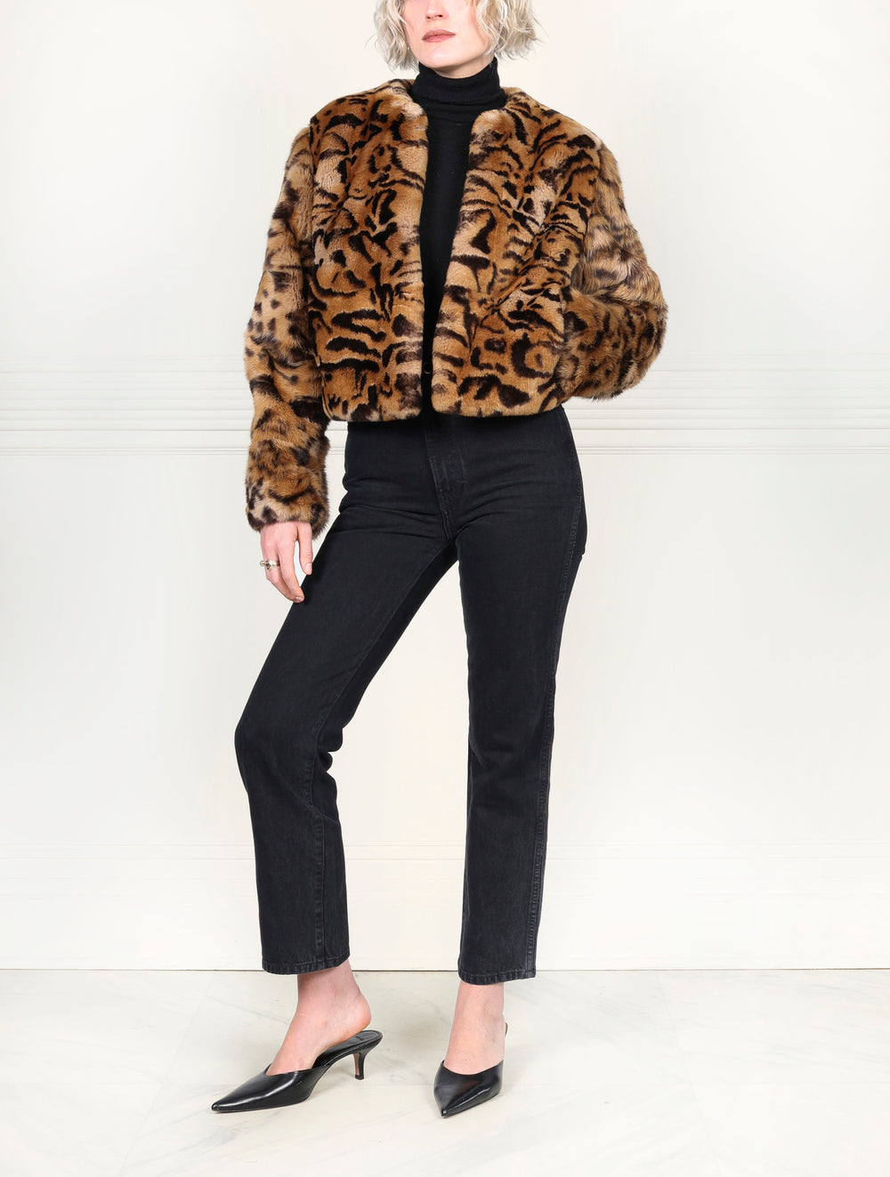 The Raquel Leopard Printed Fur Jacket