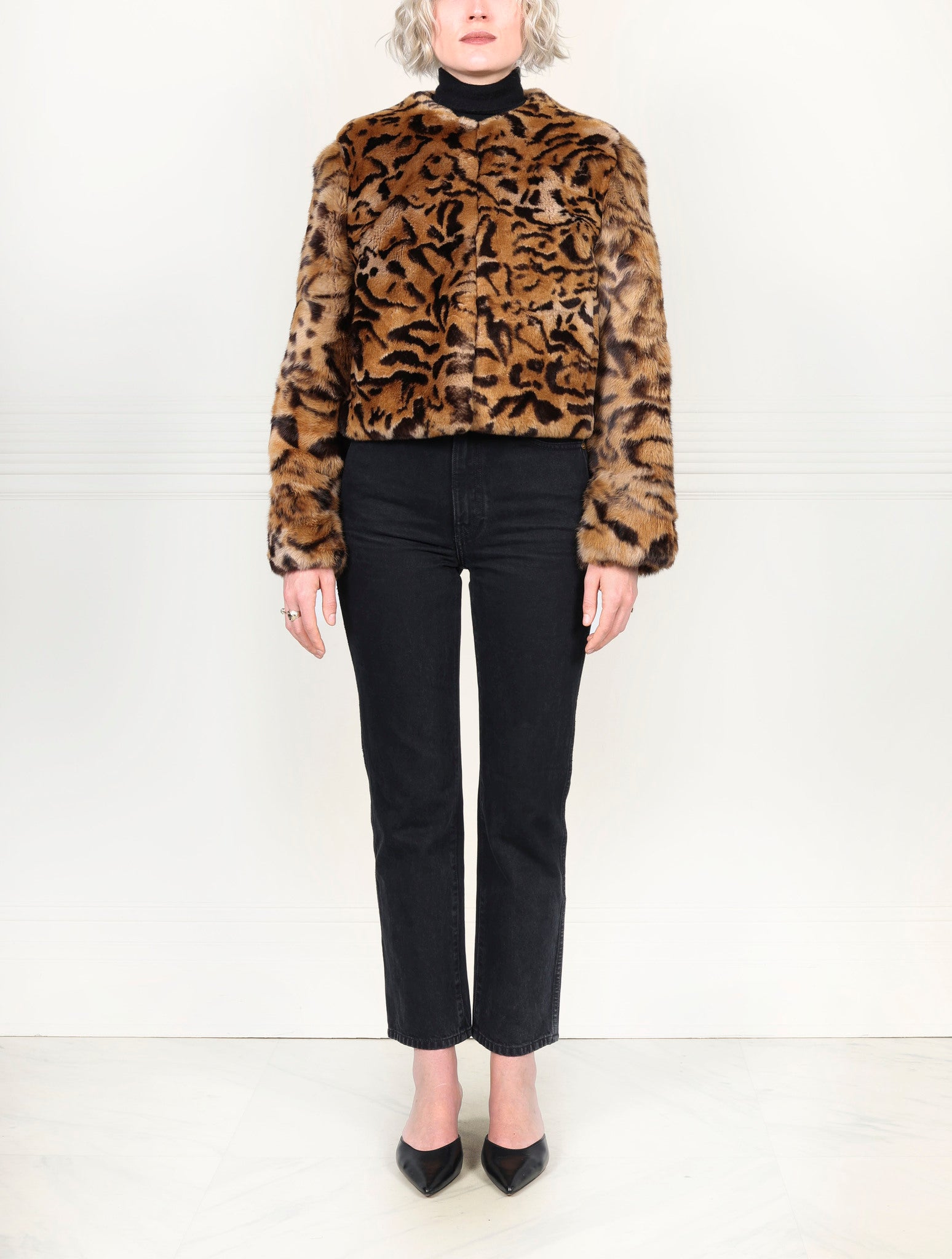 The Raquel Leopard Printed Fur Jacket