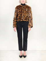 The Raquel Leopard Printed Fur Jacket
