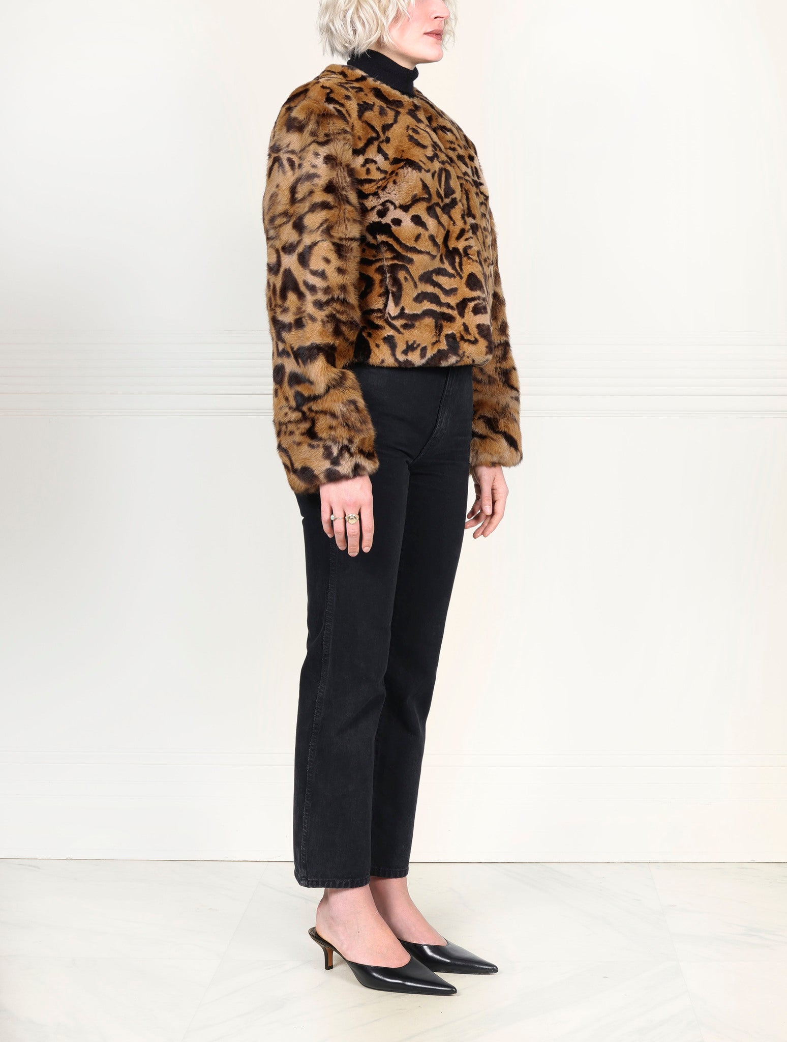 The Raquel Leopard Printed Fur Jacket