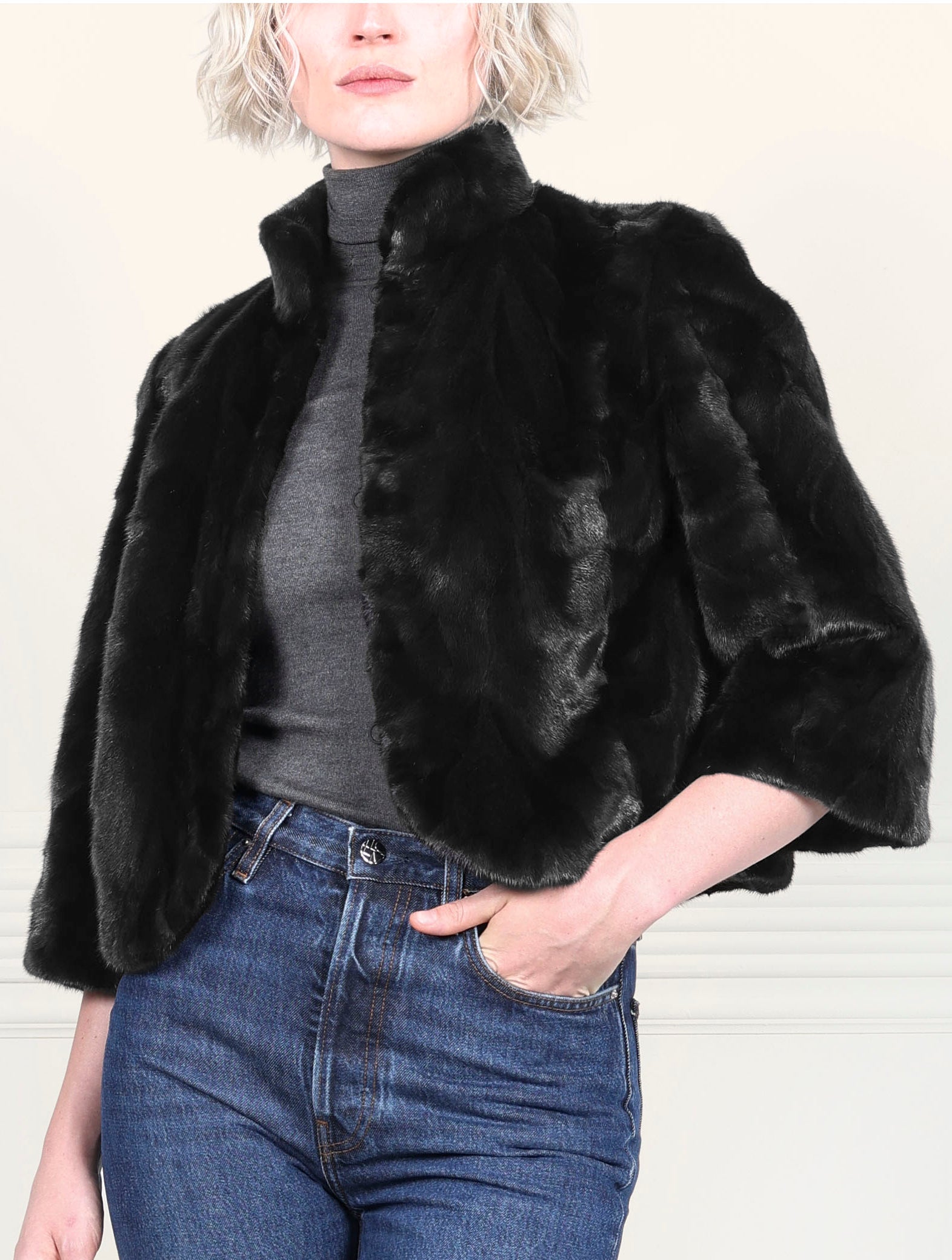 The Alora Upcycled Mink Fur Jacket