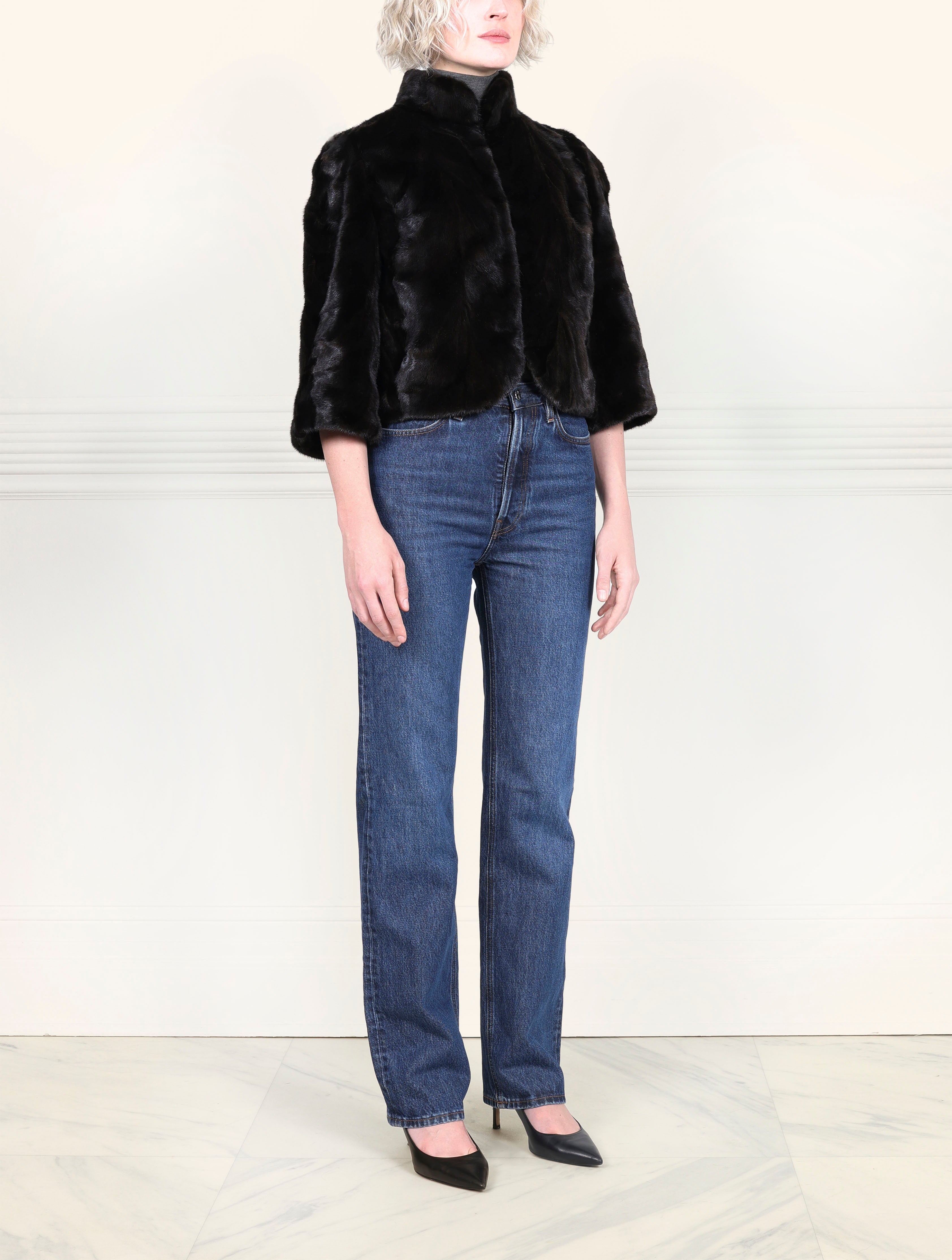 The Alora Upcycled Mink Fur Jacket