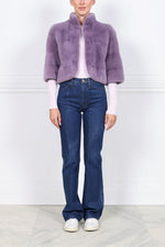 The Alora Cropped Mink Jacket