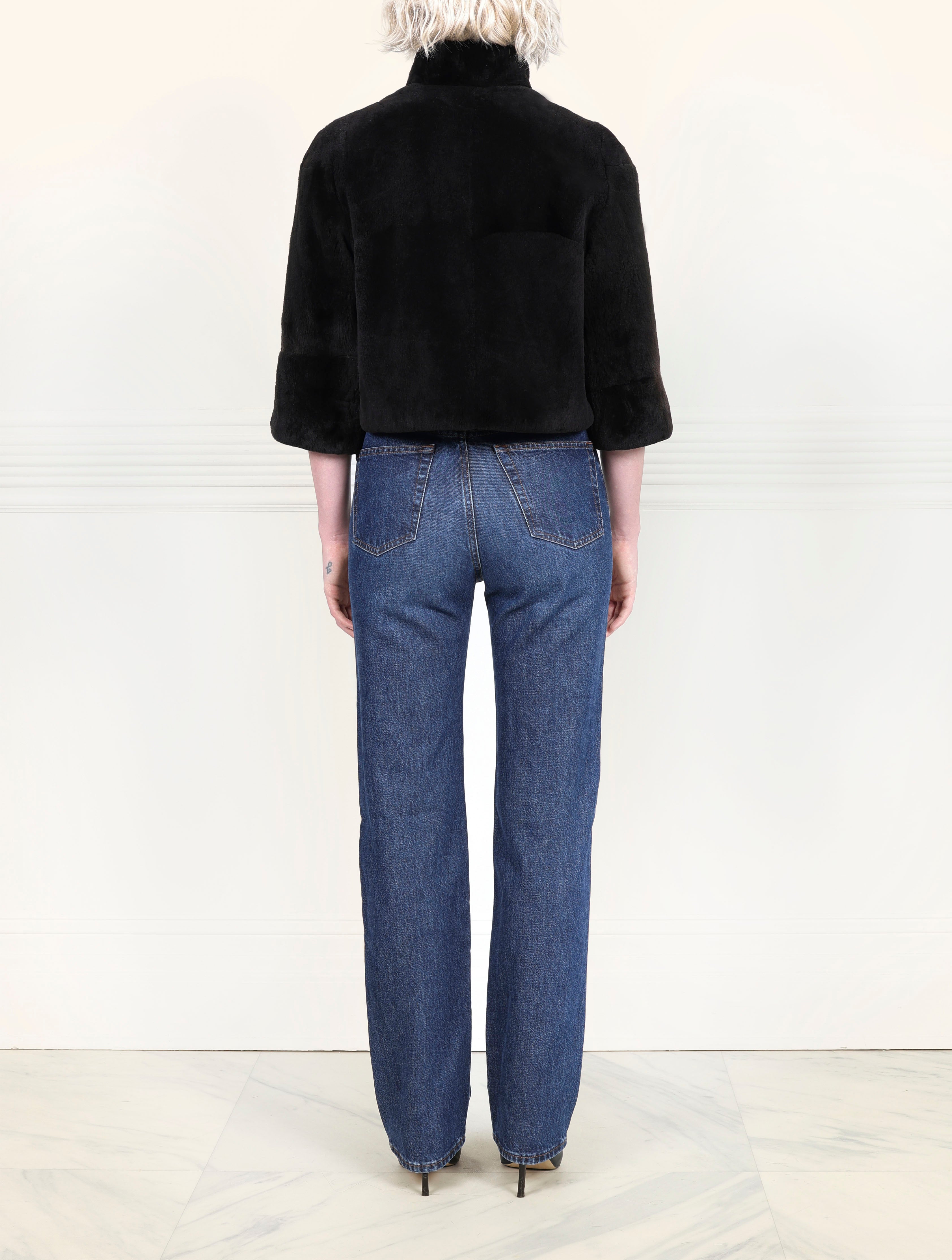 The Alora Plucked Nutria Fur Jacket