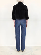 The Alora Plucked Nutria Fur Jacket