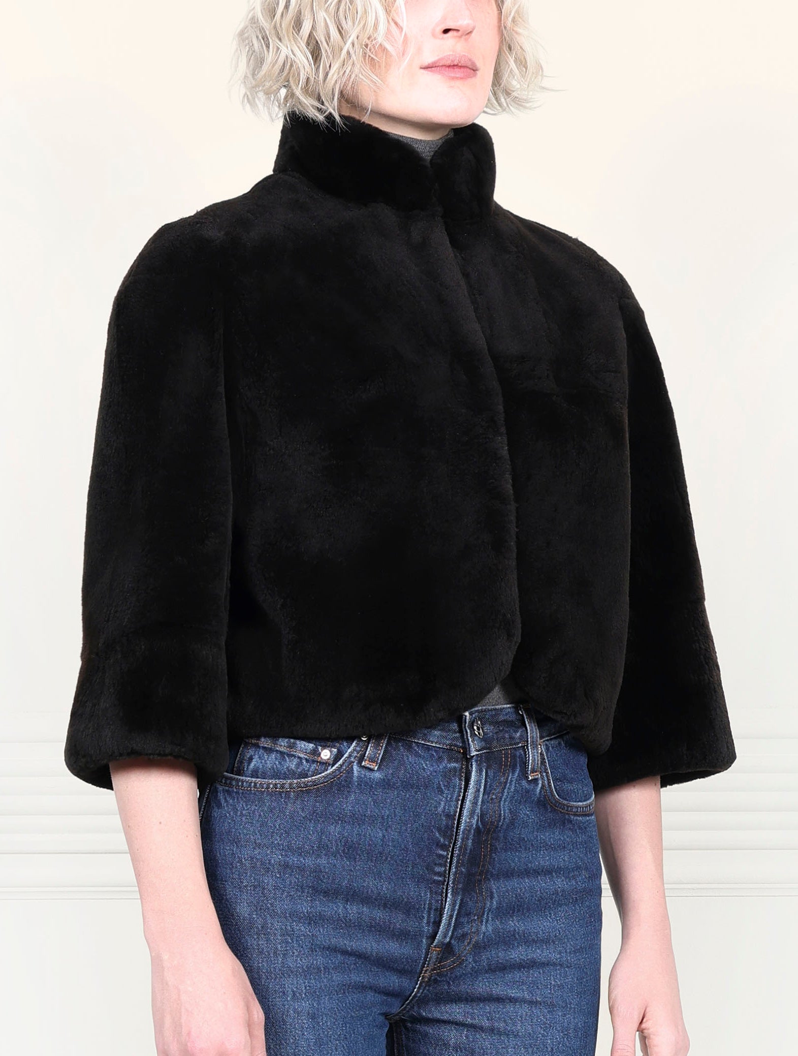The Alora Plucked Nutria Fur Jacket