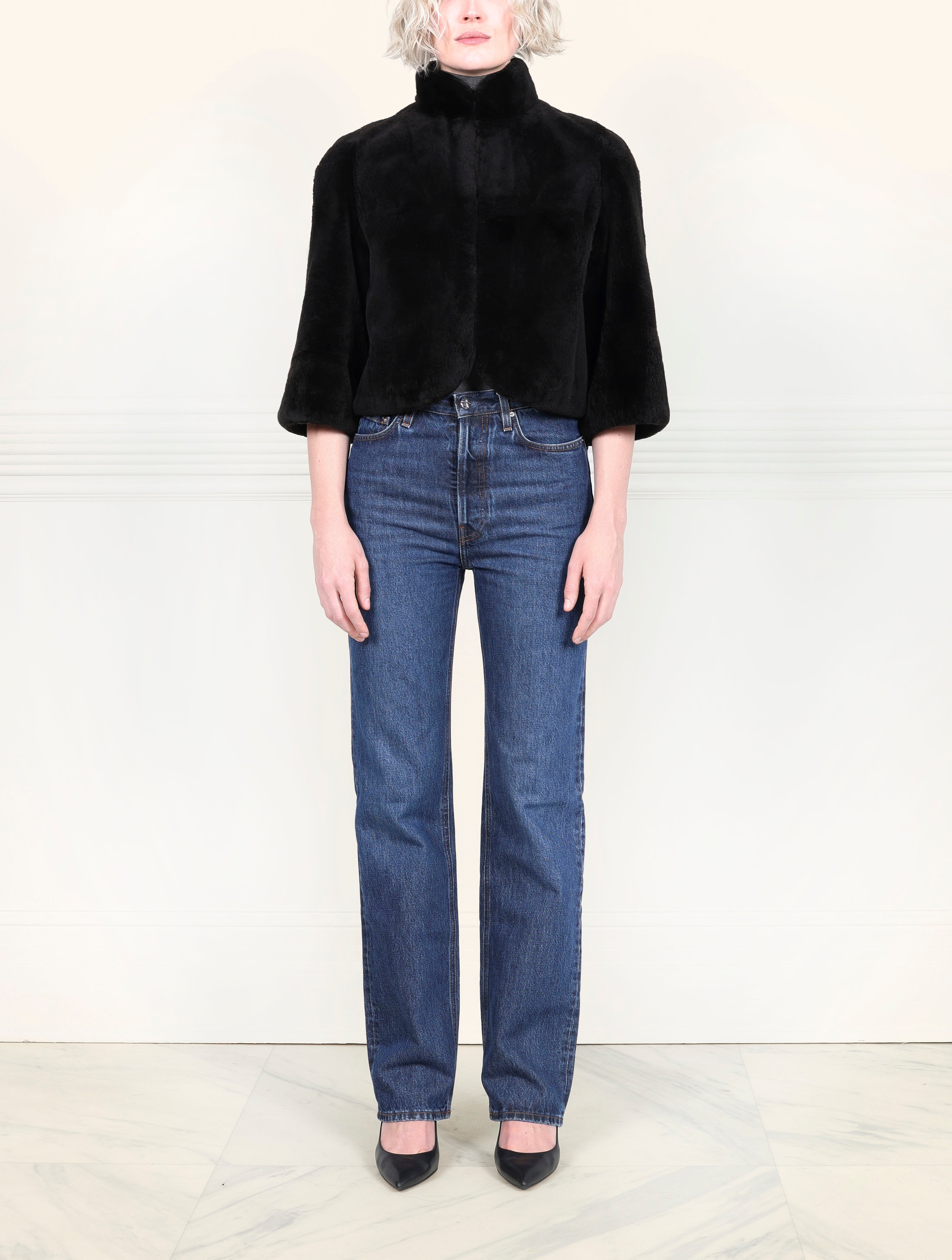 The Alora Plucked Nutria Fur Jacket
