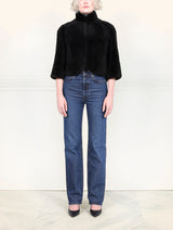 The Alora Plucked Nutria Fur Jacket