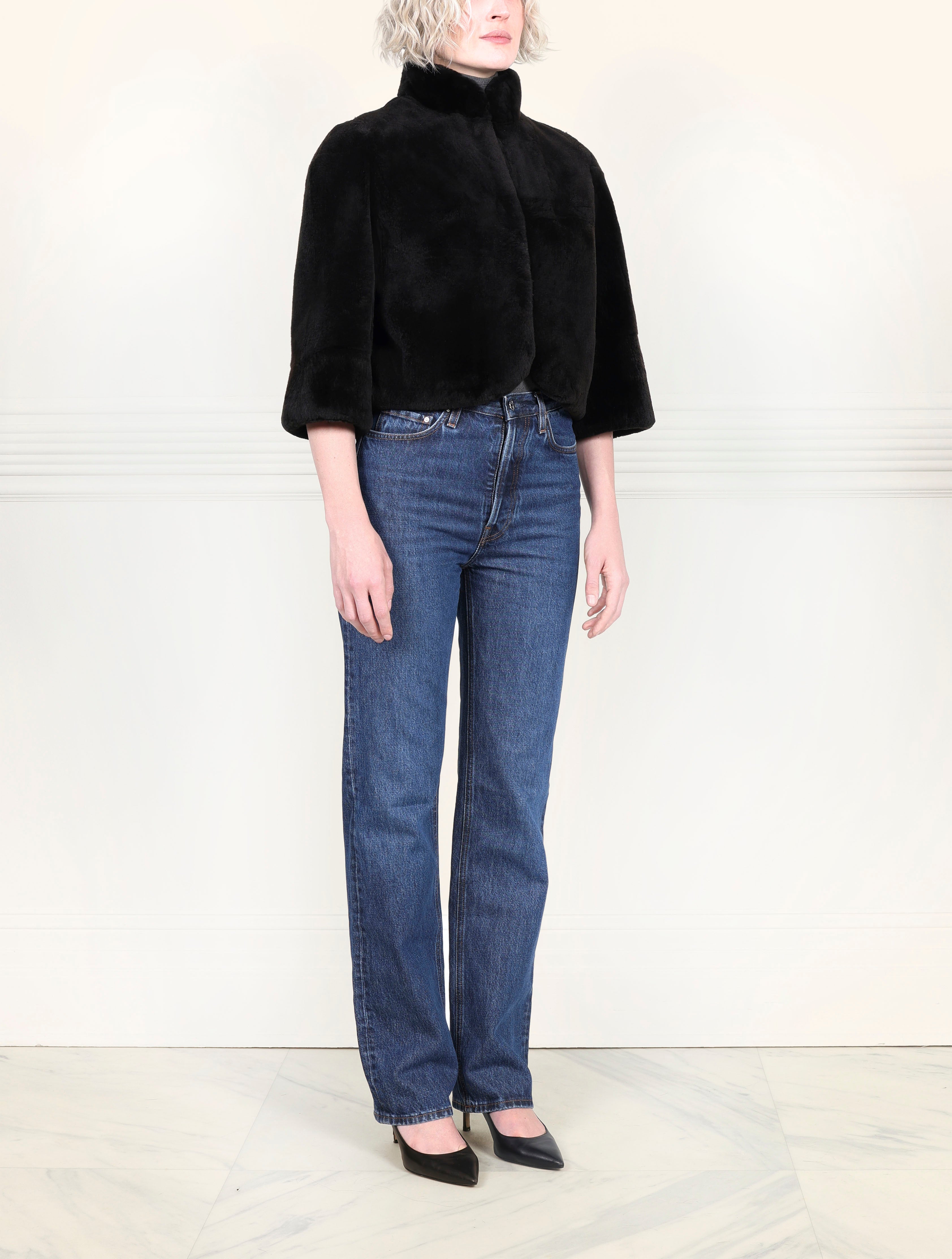 The Alora Plucked Nutria Fur Jacket