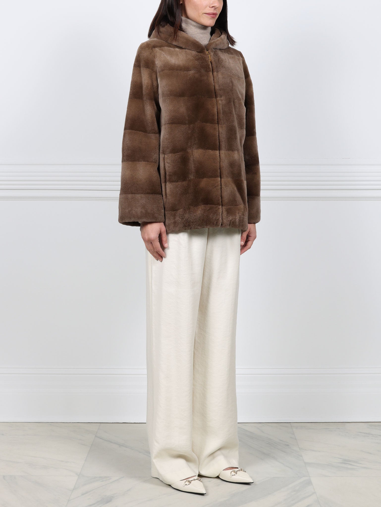 Sheared Mink Hooded Jacket