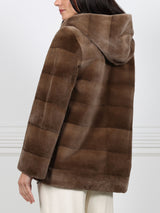 Sheared Mink Hooded Jacket