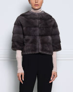 The Ieva Mink Fur Cropped Jacket