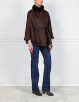 1823-BROWN-CASHMERE-BELTED-CAPE-CHINCHILLA-COLLAR-CASUAL