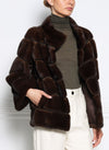 The Polly Mink Fur & Suede Jacket in Multiple Colors