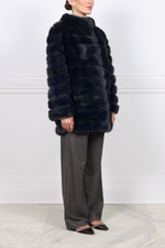 The Alexa Barguzin Sable Fur & Suede Coat