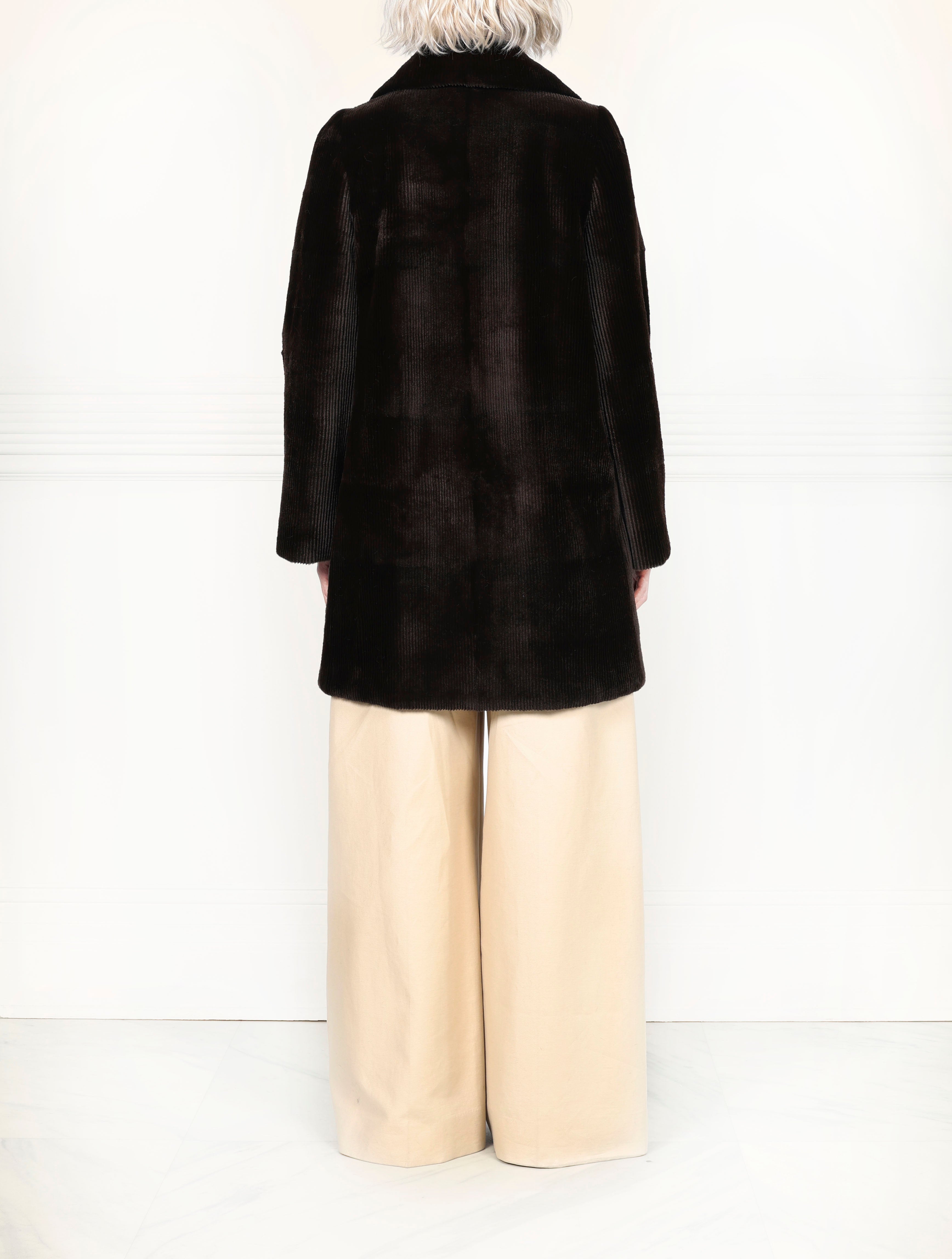 The Corduroy Sheared Mink Coat
