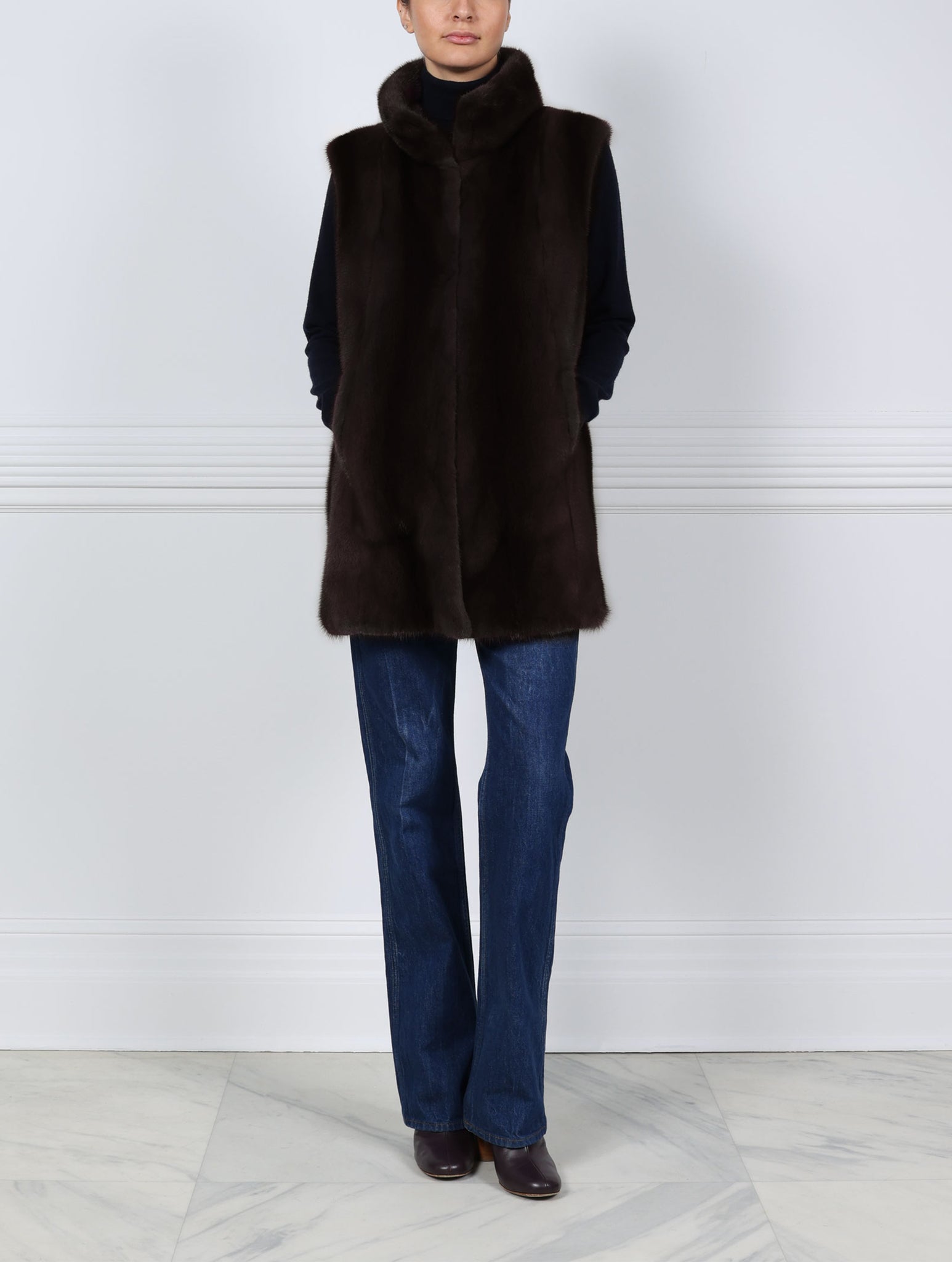 Mahogany Mink Fur Vest