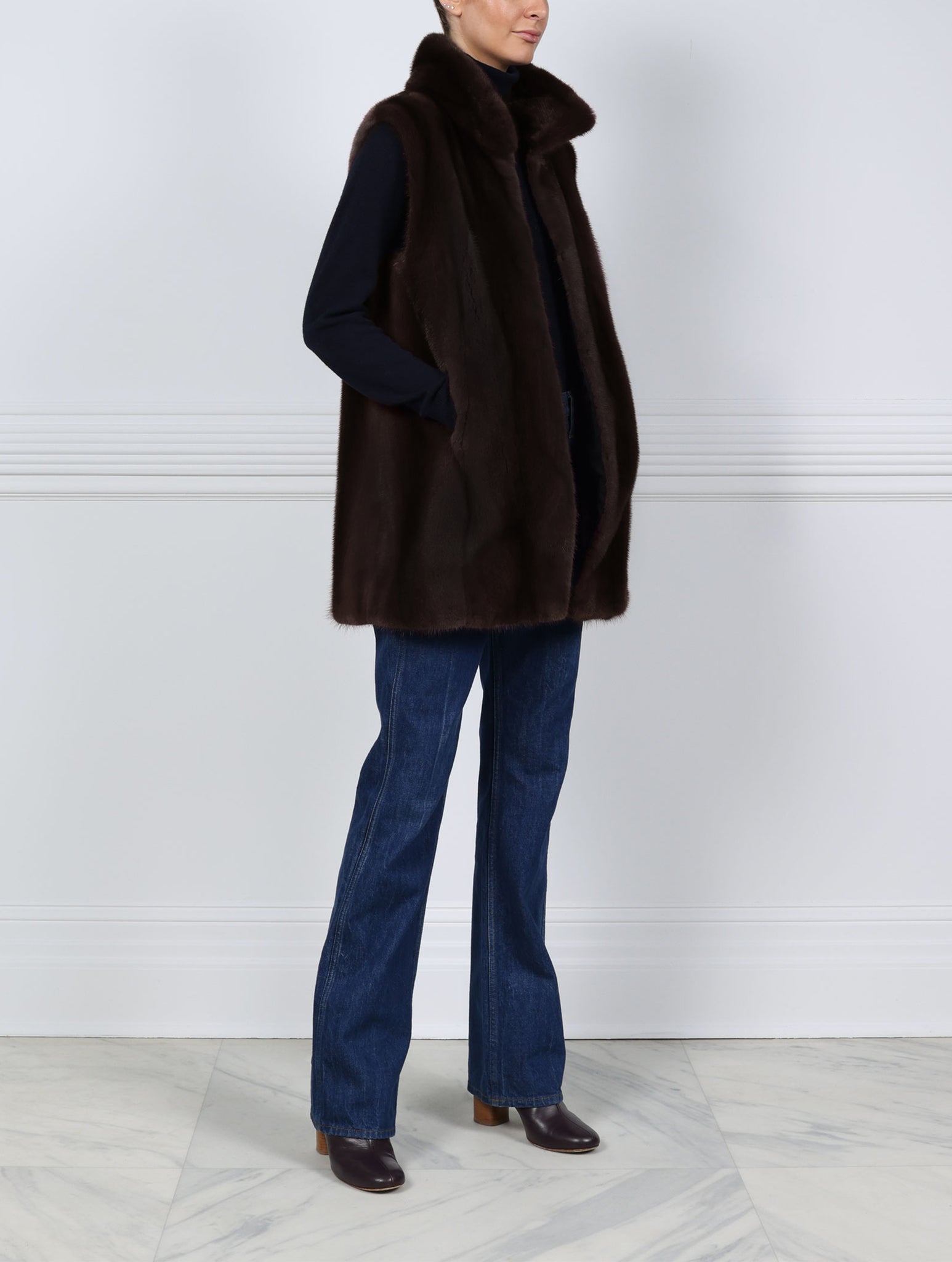 Mahogany Mink Fur Vest