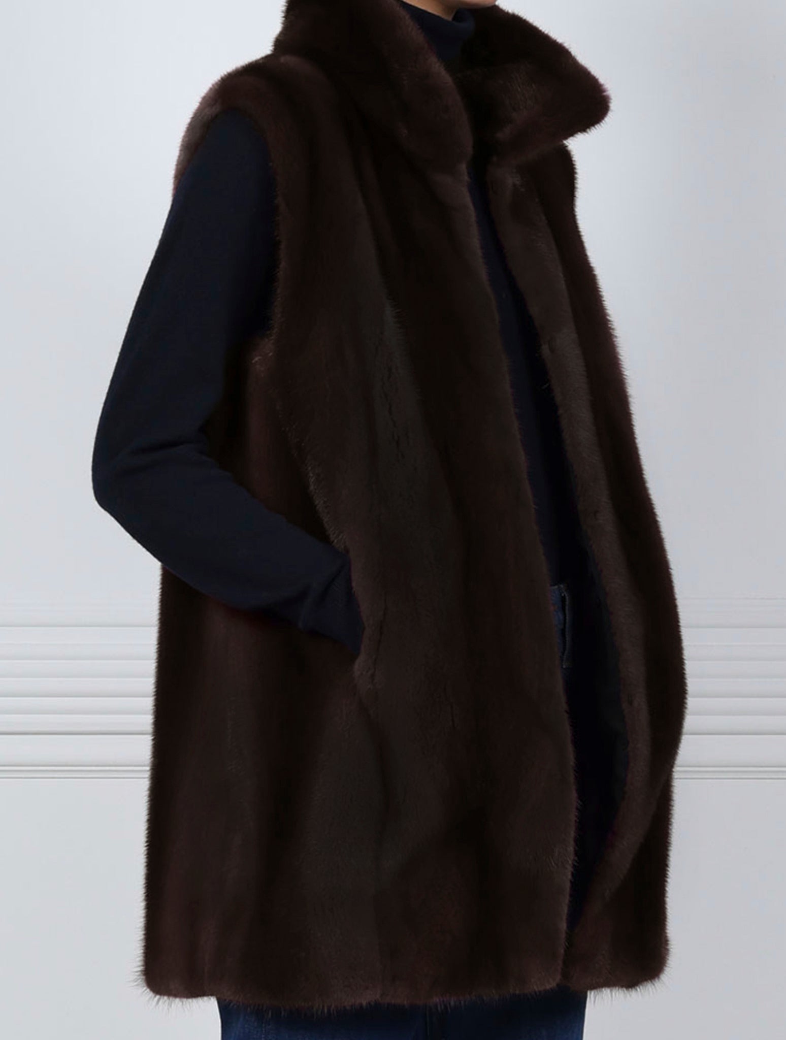 Mahogany Mink Fur Vest