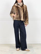 Ivory Raccoon Jacket
