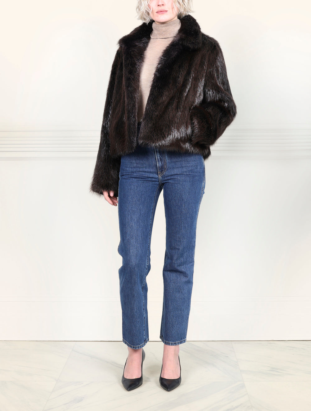 The Estelle Fur Jacket in Beaver