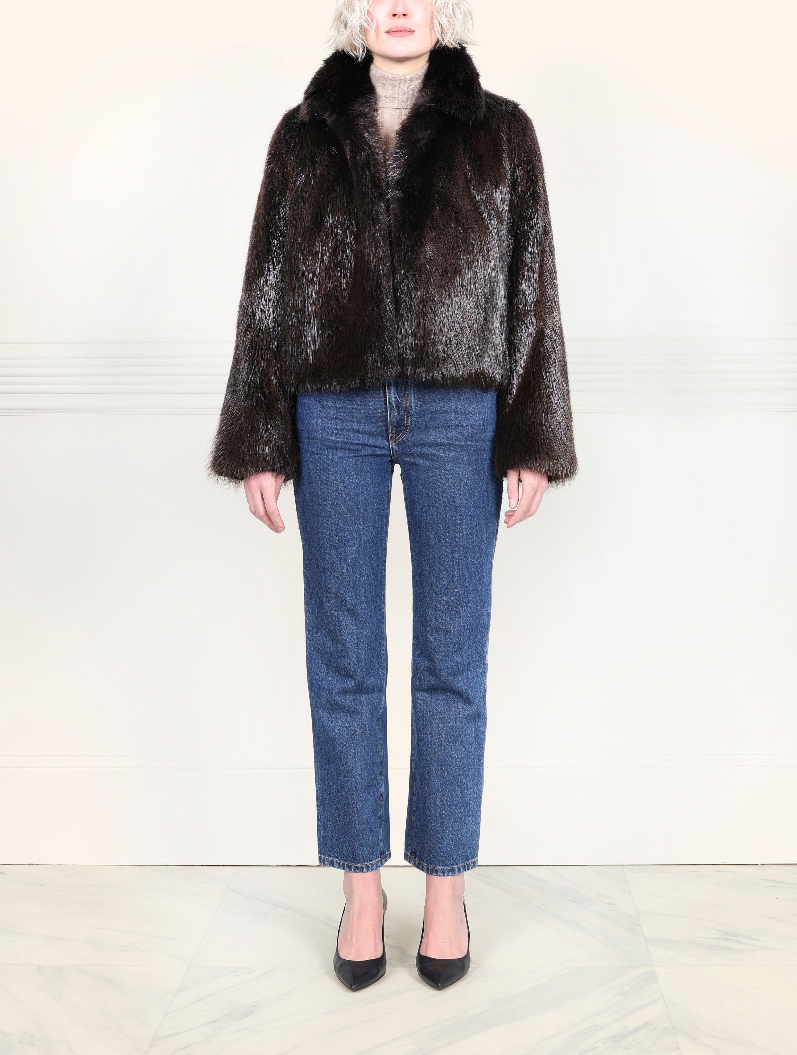 The Estelle Fur Jacket in Beaver