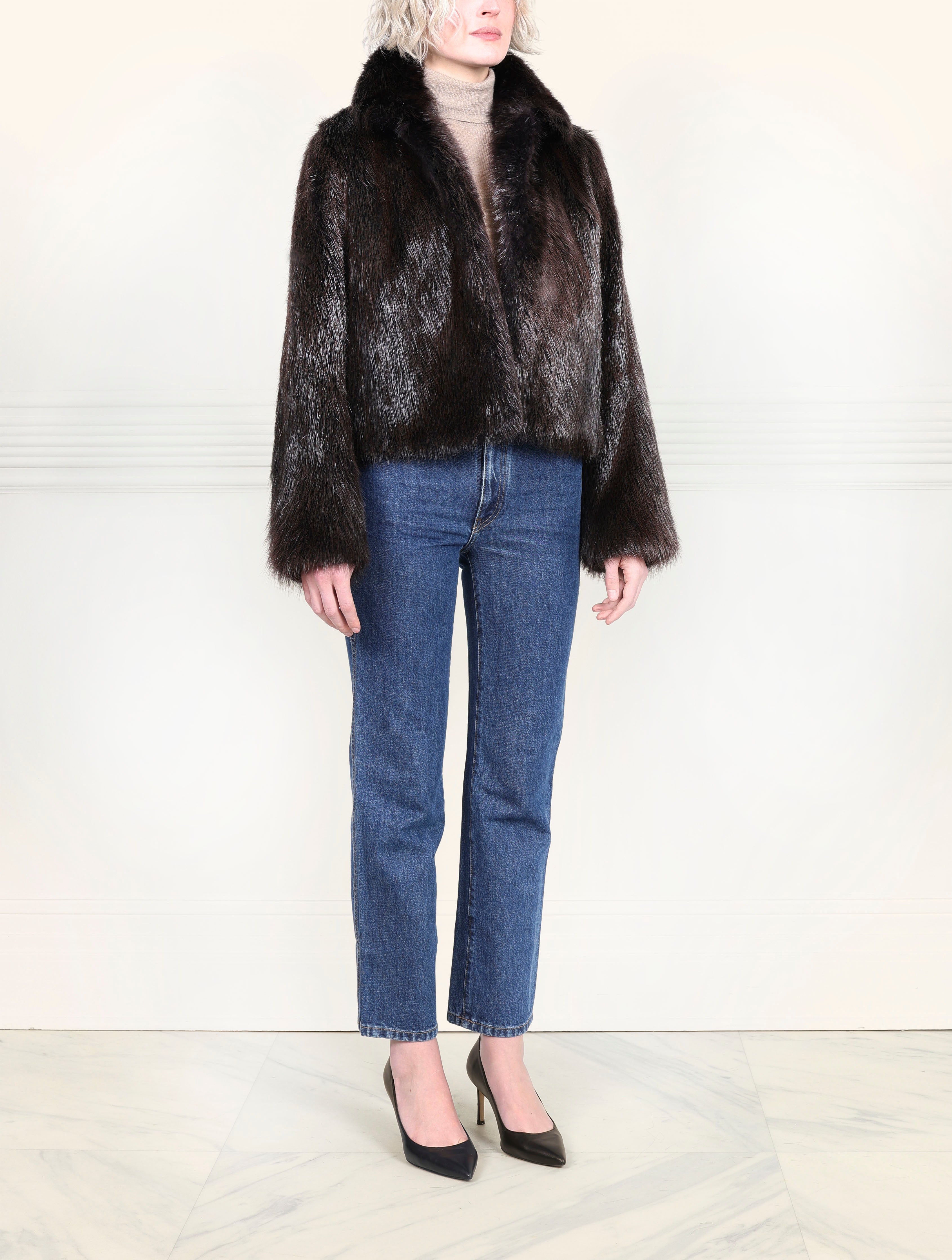 The Estelle Fur Jacket in Beaver
