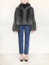 The Althea Fur Jacket in Grey