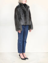 The Althea Fur Jacket in Grey