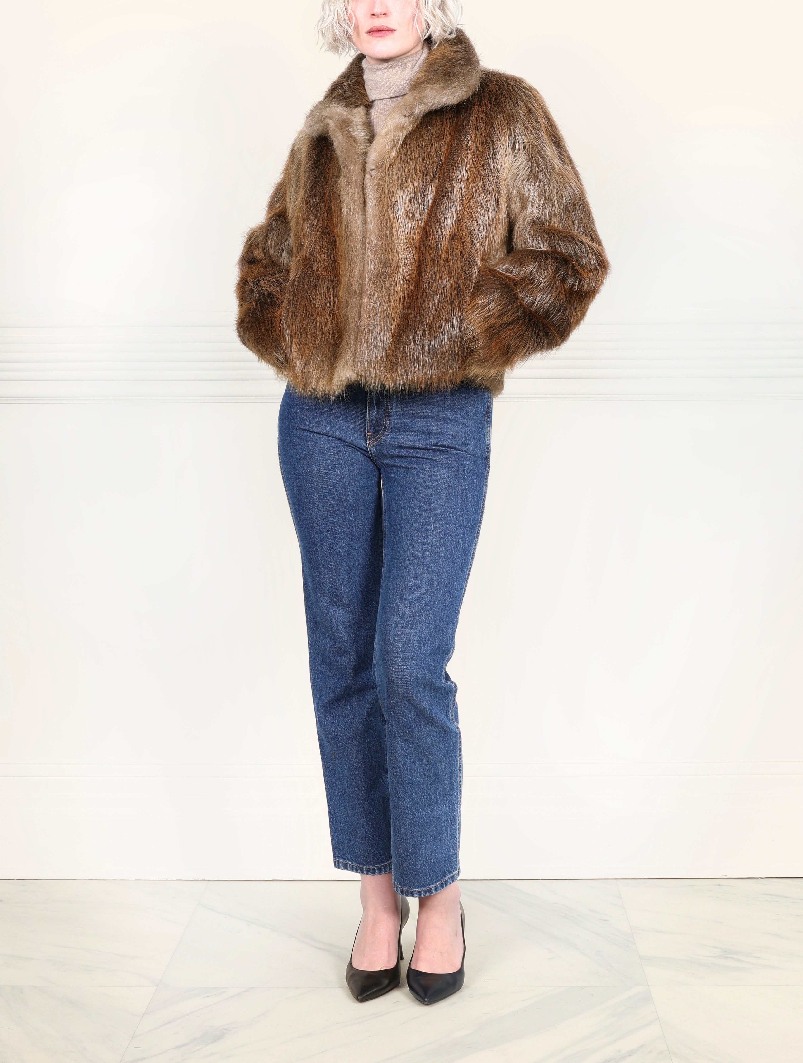 The Estelle Fur Jacket in Beaver