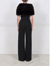 The Zola Mink Pull-Through Stole in Black