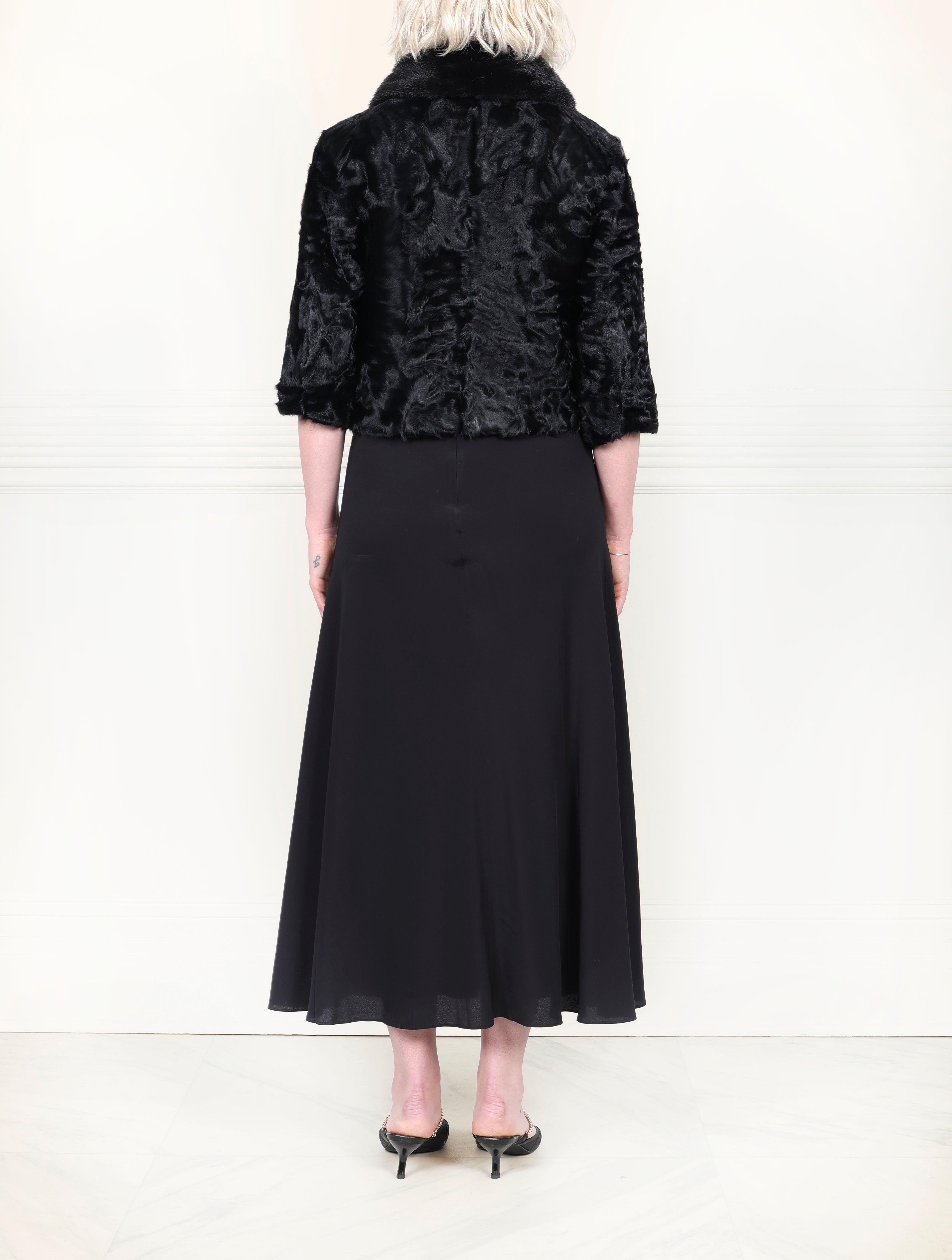 The Theo Crop Lamb and Mink Jacket