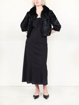 The Theo Crop Lamb and Mink Jacket