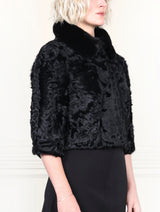 The Theo Crop Lamb and Mink Jacket