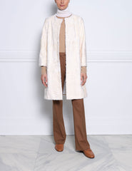 The Linden Swakara Lamb Coat in White
