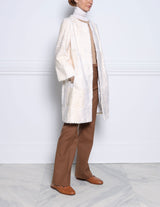 The Linden Swakara Lamb Coat in White