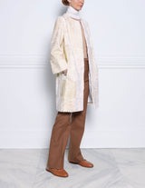 The Linden Swakara Lamb Coat in White