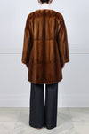 The Joan Dyed Whiskey  Mink Coat