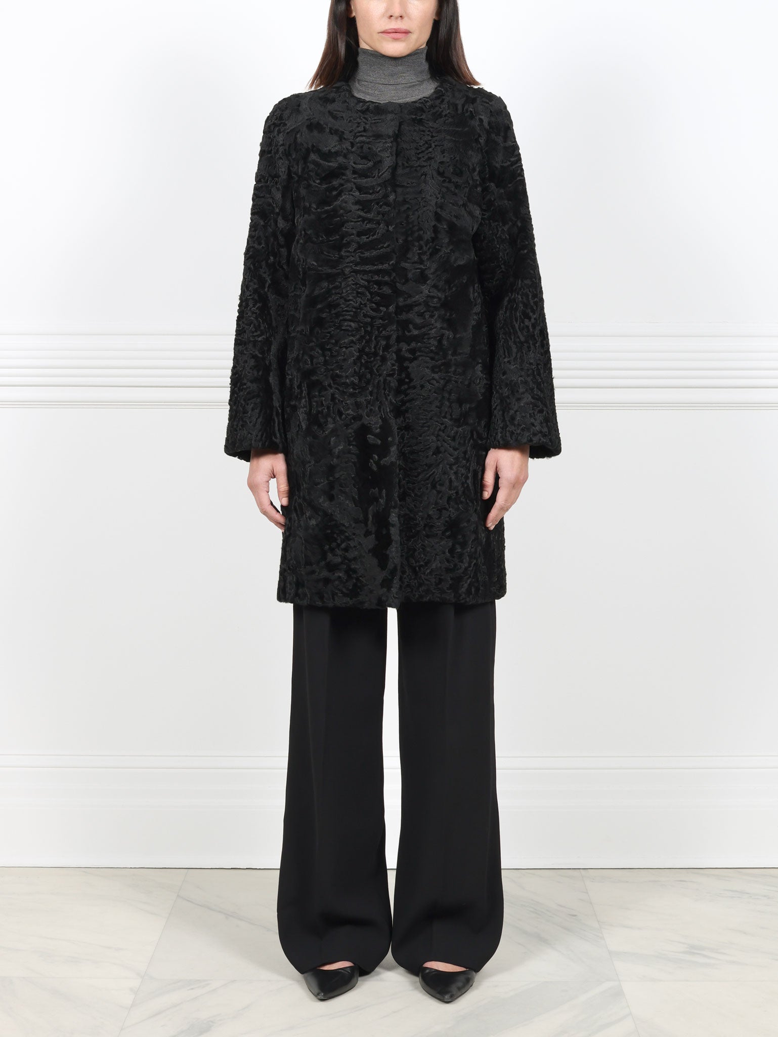 ☆美品☆ MARKA BUTCHER SHIRTS COAT ブラック The Linden Swakara Lamb Coat | Pologeorgis.com – POLOGEORGIS