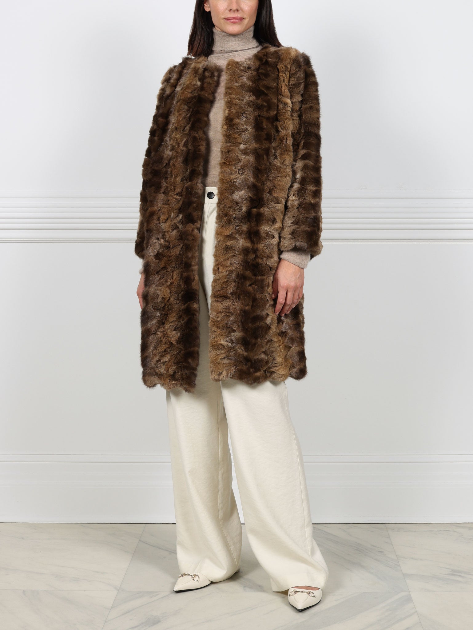 Upcycled  Sable Fur Coat