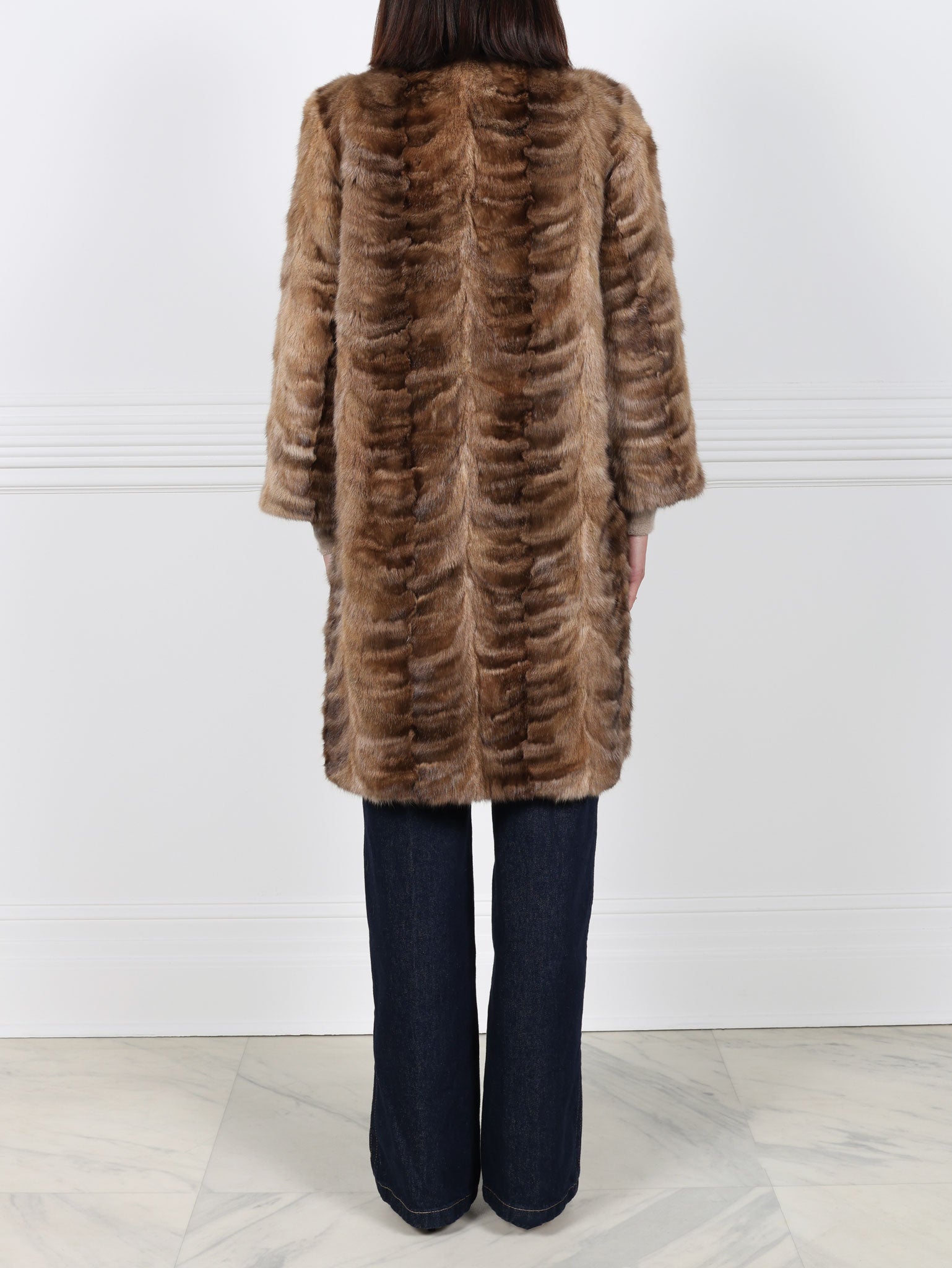 Upcycled Golden Sable Fur Coat