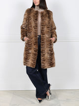 Upcycled Golden Sable Fur Coat