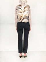Fox Fur Flat Patchwork Vest (NEW)