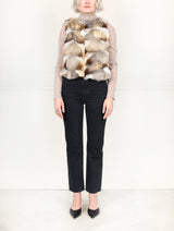 Fox Fur Flat Patchwork Vest (NEW)