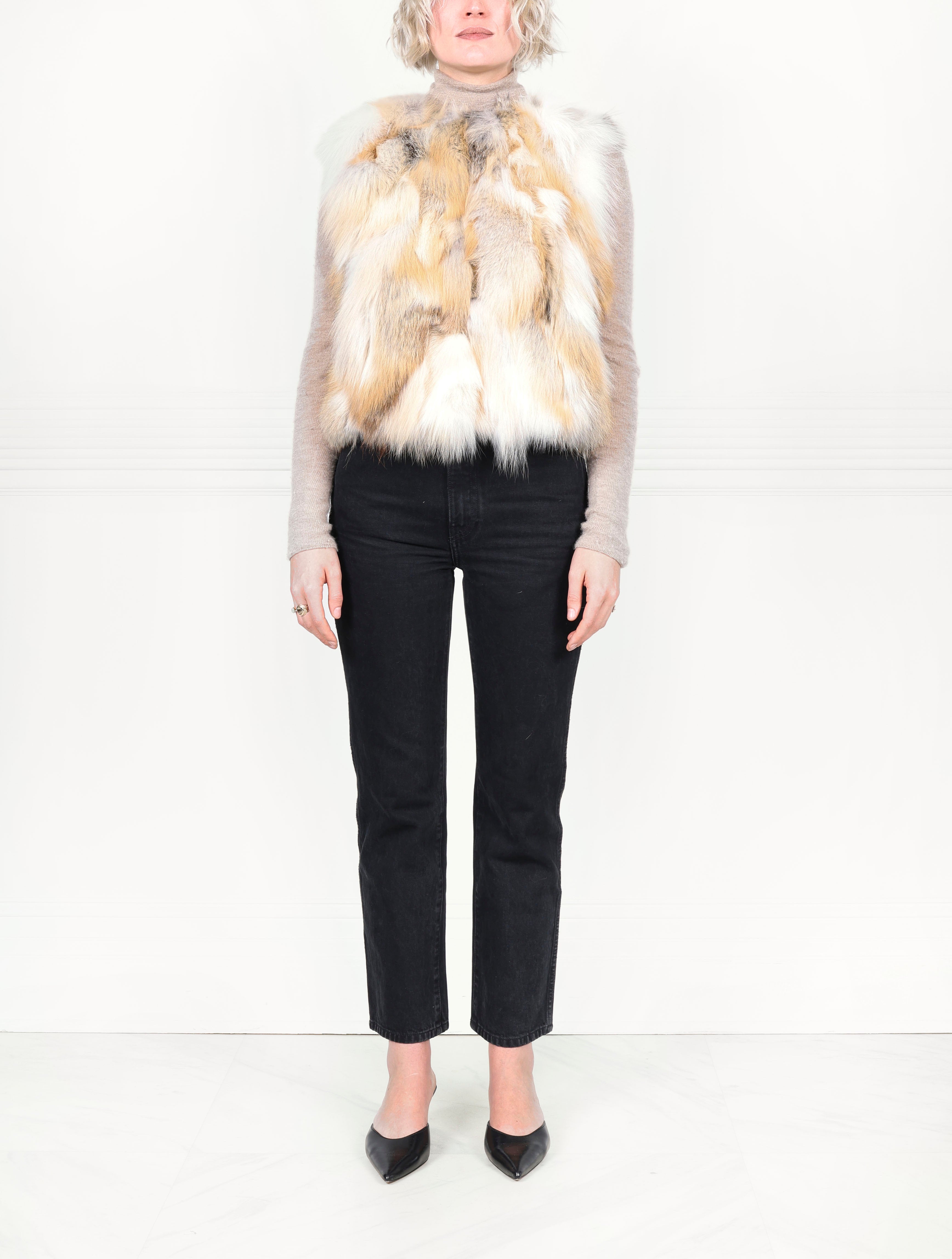 Fox Fur Patchwork Vest (NEW)