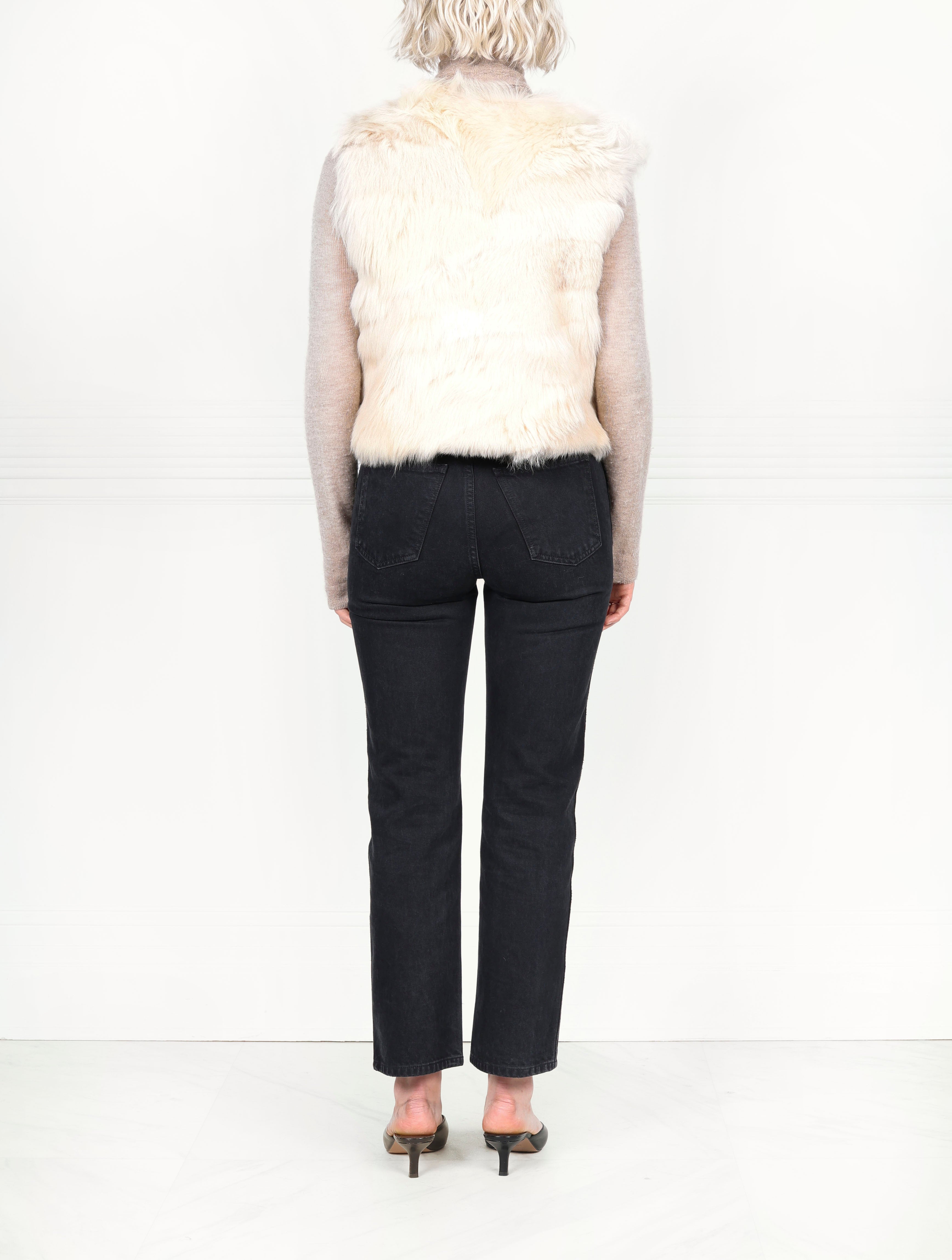 Upcycled Ivory Shearling Vest (NEW)