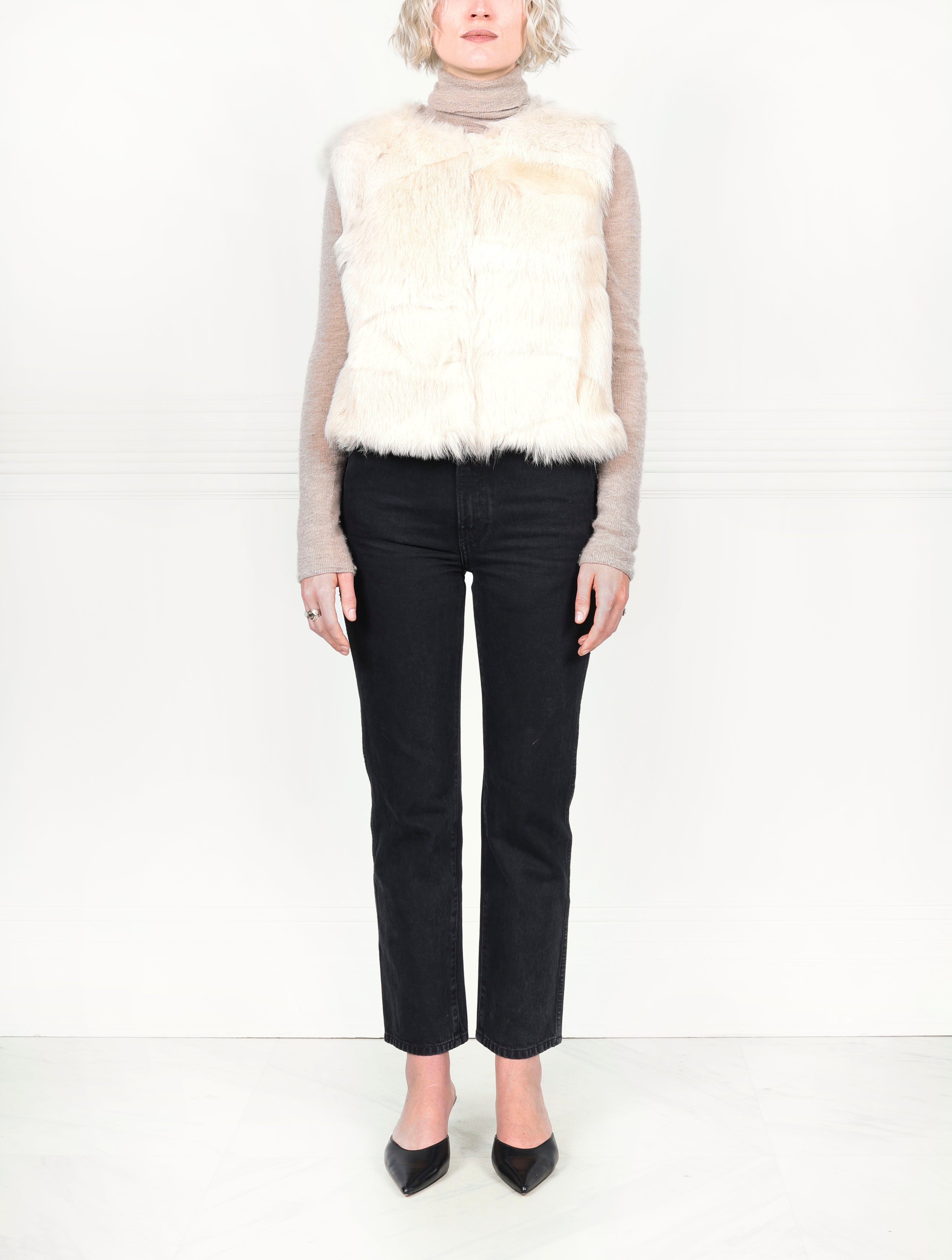 Upcycled Ivory Shearling Vest (NEW)