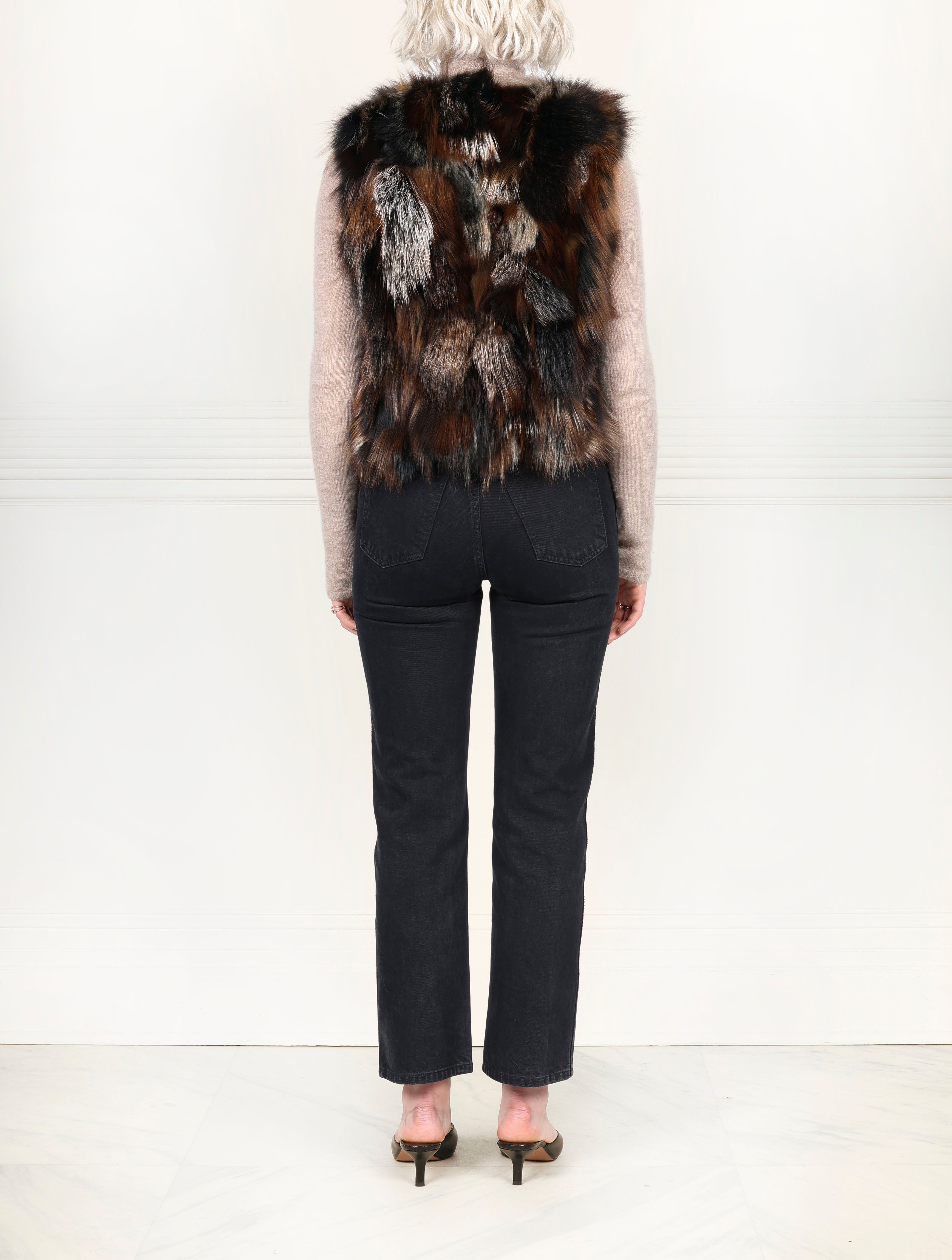 Fox Fur Patchwork Vest (NEW)